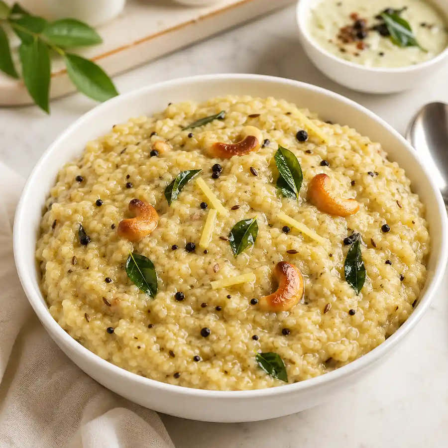 Millet Pongal with Ginger and Pepper — serving suggestion
