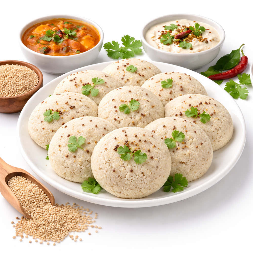 Sorghum Idli — serving suggestion
