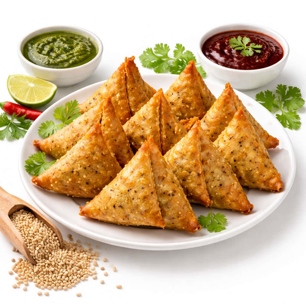 Sorghum Samosa — serving suggestion