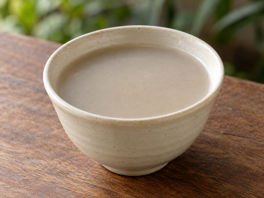 Fresh cooked sorghum ambali drink