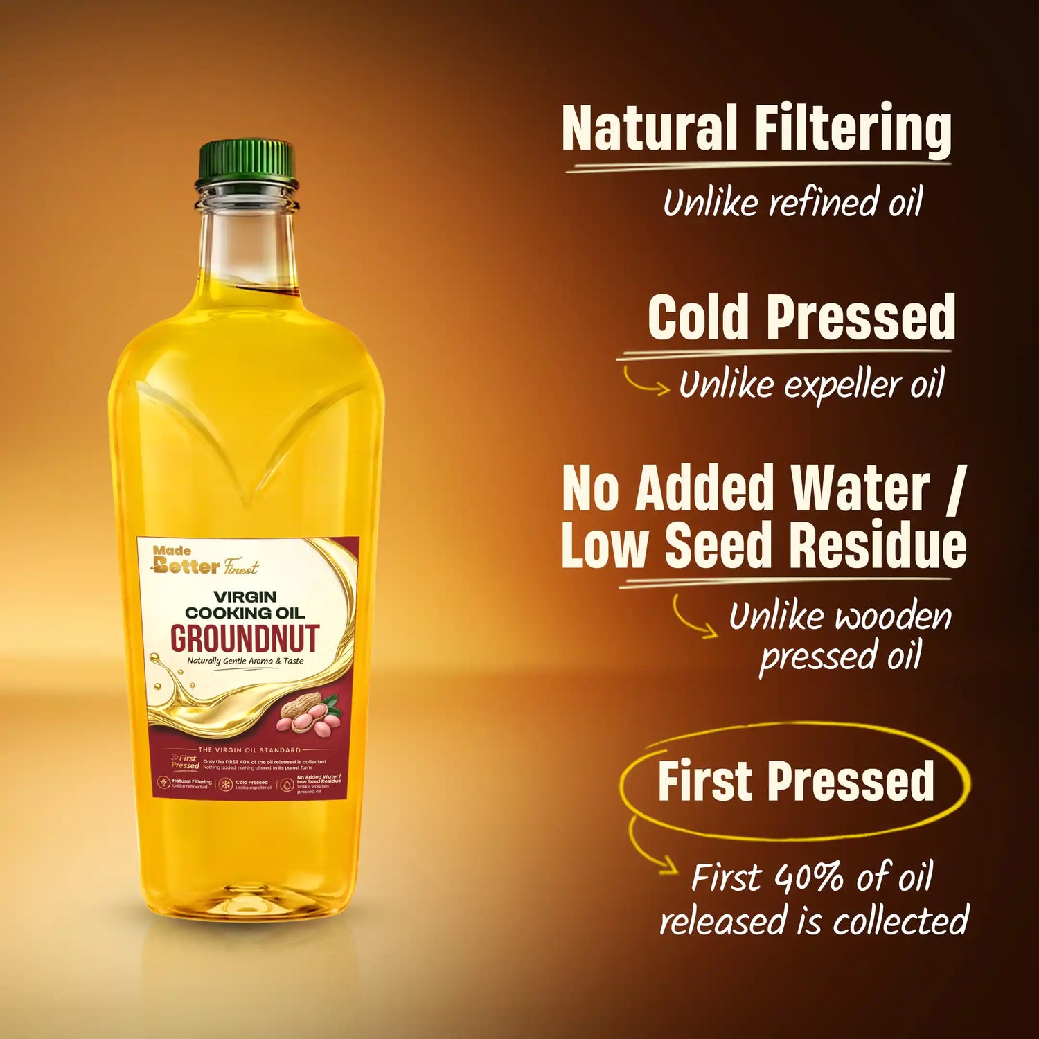 Groundnut Virgin Cooking Oil
