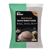 MadeBetter Black Wheat Atta — exact original 500 g front pouch, uniformly sized on white
