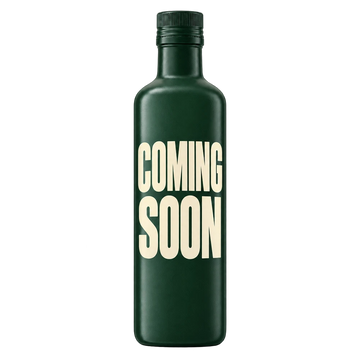 Dark green placeholder bottle with large bold Coming Soon lettering — Wooden Pressed Cold-pressed Oil