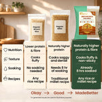 MadeBetter Biryani Millet Rice — little comparison