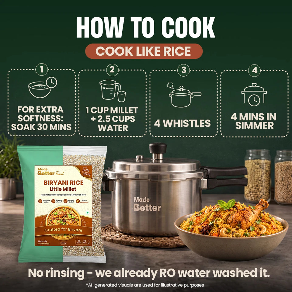 MadeBetter Biryani Millet Rice — little how to cook