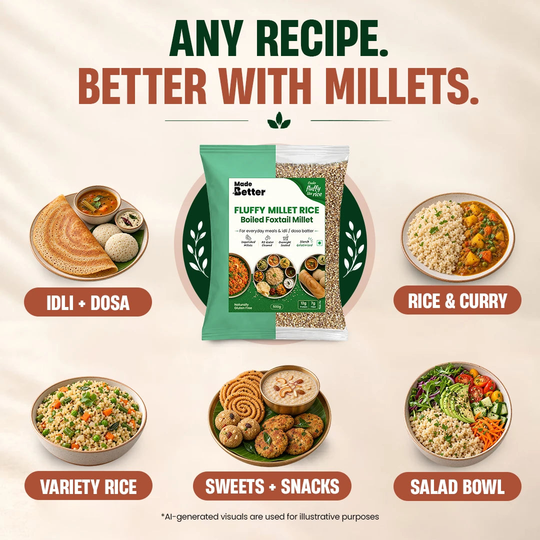 MadeBetter foxtail Fluffy Millet Rice — recipes