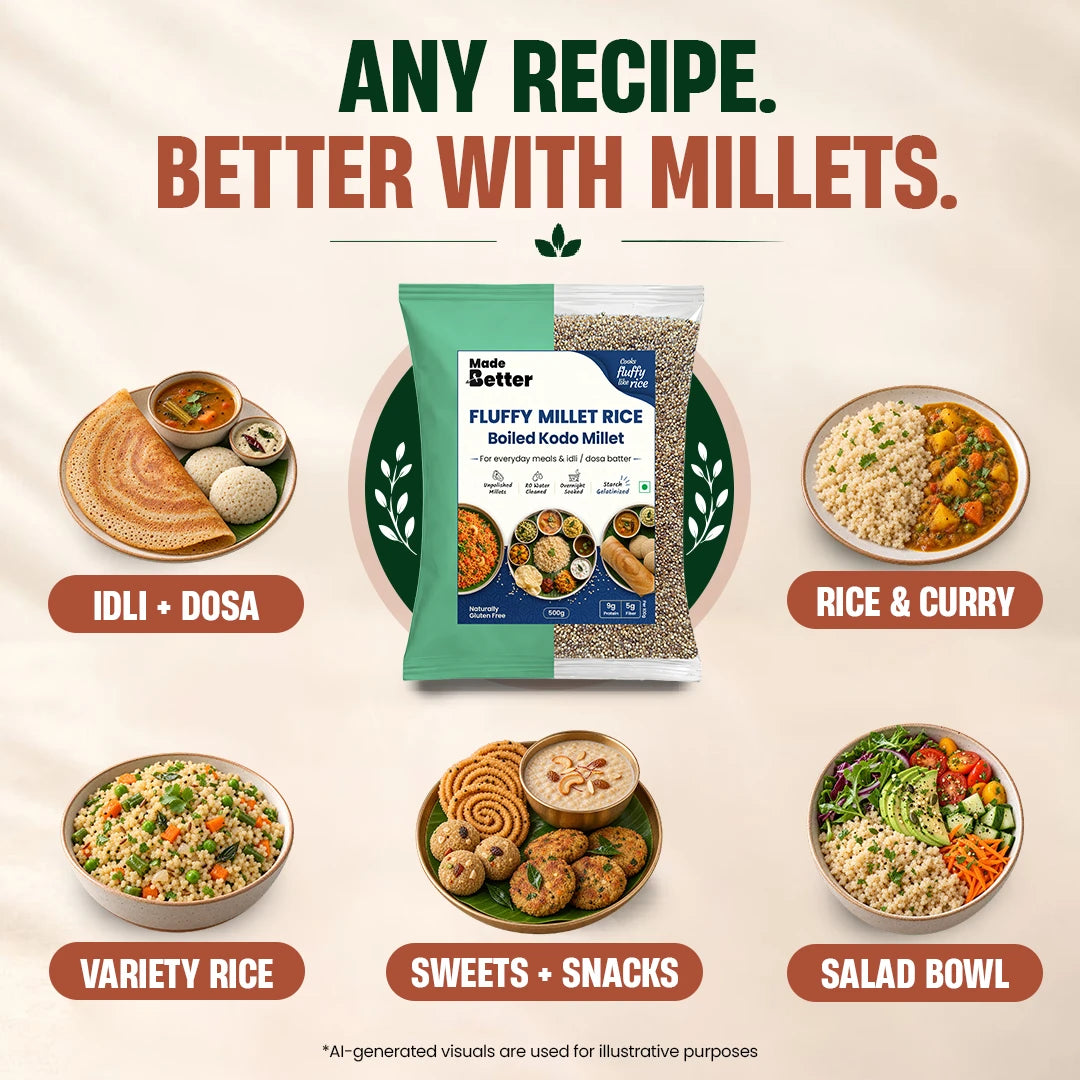 MadeBetter kodo Fluffy Millet Rice — recipes