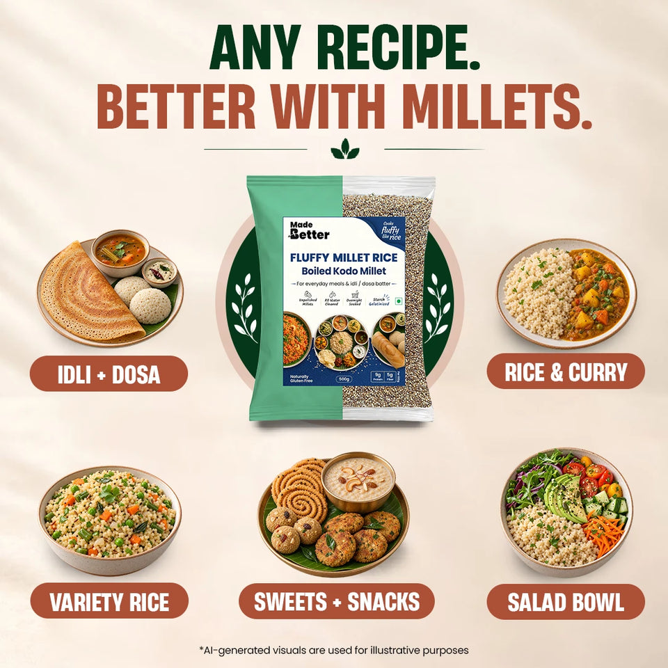 MadeBetter kodo Fluffy Millet Rice — recipes
