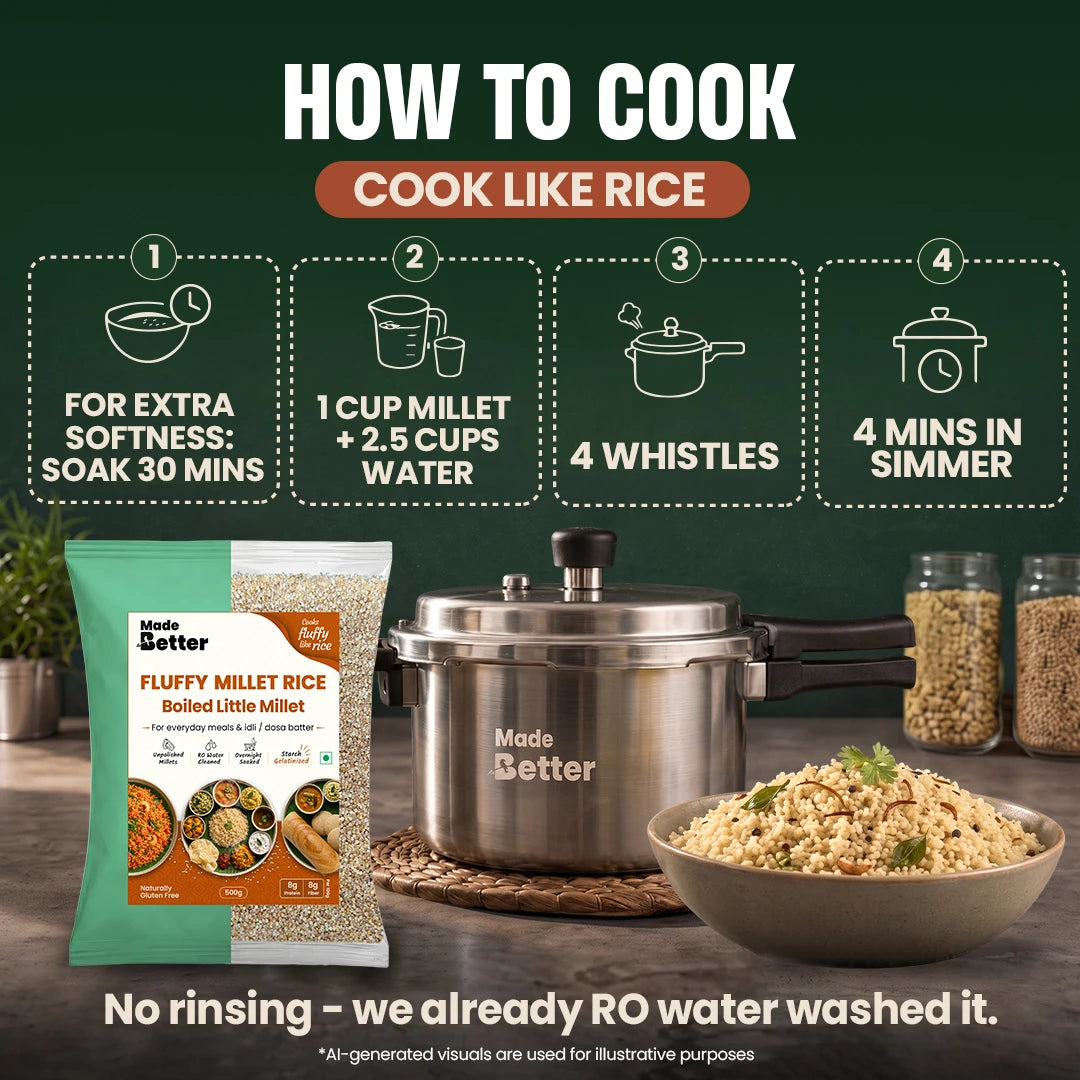 MadeBetter little Fluffy Millet Rice — how to cook