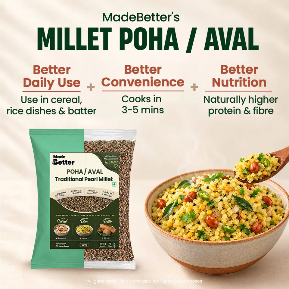 MadeBetter Traditional Pearl Millet Aval / Poha — overview panel