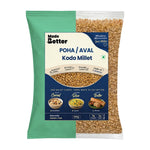 MadeBetter Kodo Millet Aval / Poha — exact original 500 g front pouch, uniformly sized on white